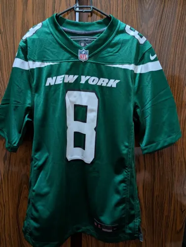 Camisa nfl original verde Aaron Rodgers New York Jets comprada nos EUA tamanho P