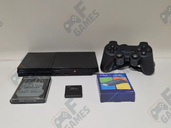 PS2 | Playstation 2 Slim + 30 Jogos no HD | Aceito Cartão!!!