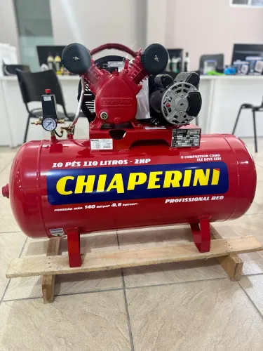 Compressor de Ar 110L Profissional Chiaperini 140 libras - Novo