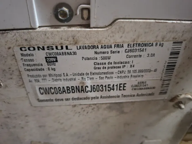 Máquina Lavar Consul 8kg
