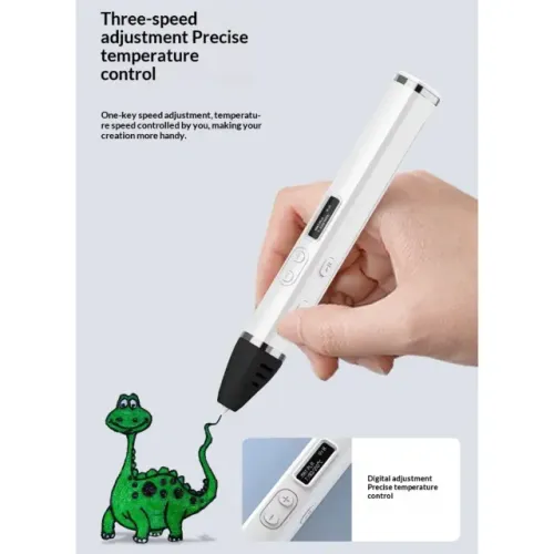 Caneta 3D Lenovo OLED | PLA e ABS 1,75mm | Controle de Temperatura | Display HD