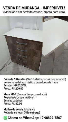 Cômoda e mesa