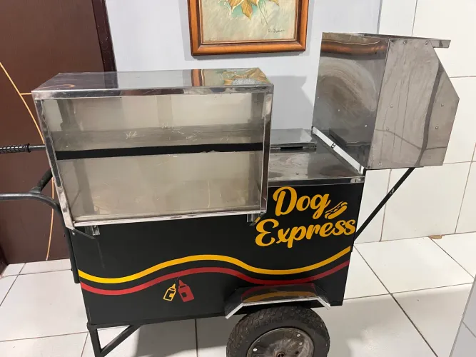 CARROCINHA DE CACHORRO-QUENTE + CHURRASQUEIRA + ACESSÓRIOS DE FOGÃO