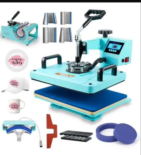 Máquina de Estampar Sublimação 10 em 1 Prensa Térmica Digital