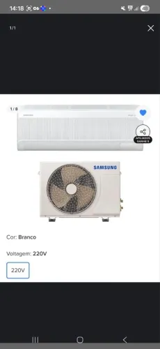 (OPORTUNIDADE) Ar condicionado Samsung 9000 btus windfree