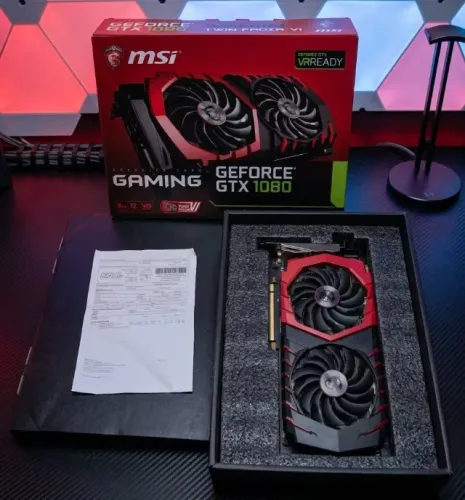 Placa de Vídeo MSI GeForce GTX 1080 Gaming 8GB - Com Caixa e Nota Fiscal