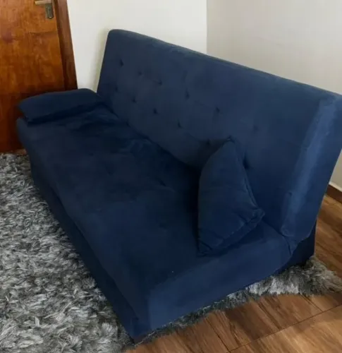 Sofá cama azul marinho