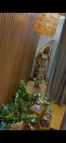 Vestido Alça Jardim Beleza Farm Rio - Usado Duas vezes