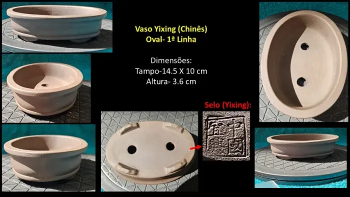 Vaso Bonsai Chinês Terracota Yixing