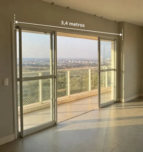Portas de vidros temperado com esquadria de alumínio - Conjunto de portas p/ sala/varanda