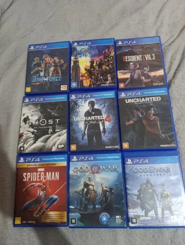 Lote 9 jogos ps4 (só filé) (jump force raro)