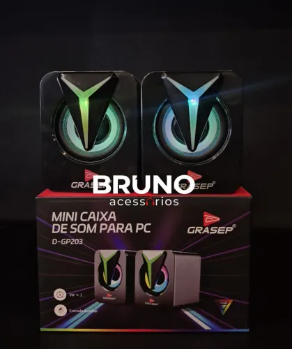 Mini Caixa de Som para PC e Notebook Grasep - Potente