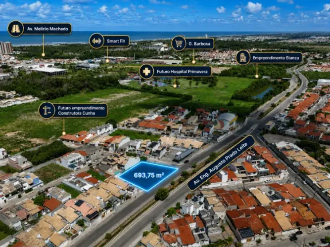 Excelente Terreno comercial de Esquina no Bairro Aeroporto - 693,75 m²