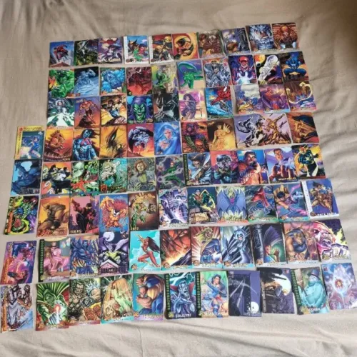 coleção 85 cards marvel dc homem aranha x-men batman