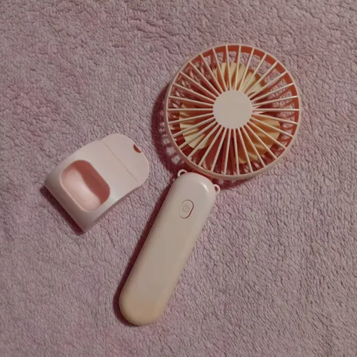 Ventilador portátil rosa 