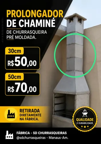 Churrasqueira - Prolongador de chaminé.
