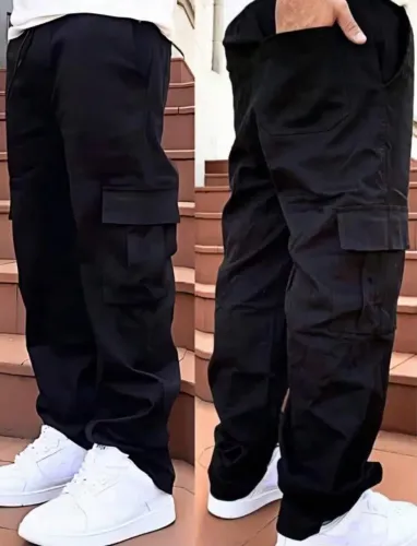 Calça Cargo Balão Preta 