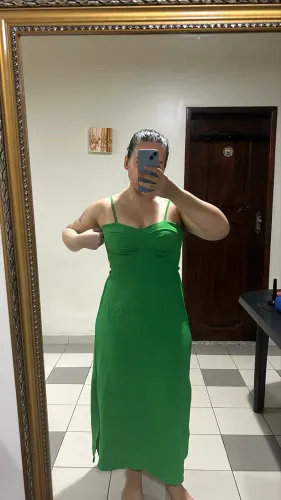 Vestido midi verde
