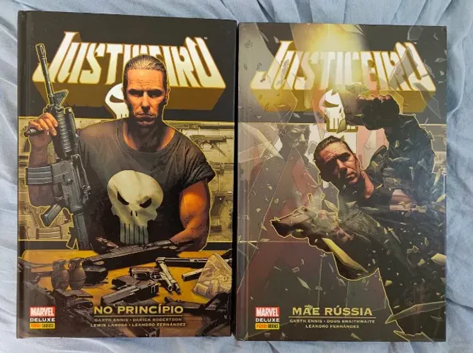 Justiceiro Deluxe - No Princípio +  Mãe Russia - Faze Max Grath Ennis - HQ Panini