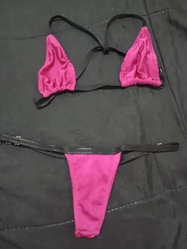 Biquíni de fita rosa pink tamanho p