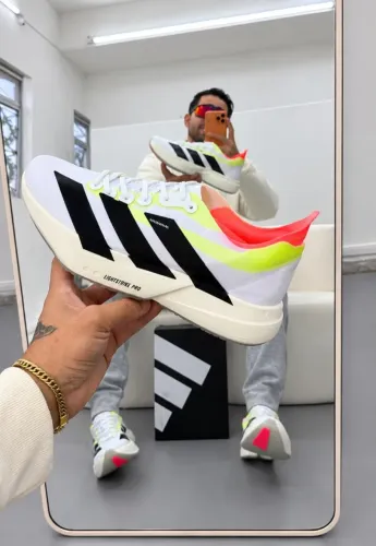 Tênis Importado Adidas Adizero Pro 4 Prime Unissex Branco/Laranja Disponível 34 AO 43