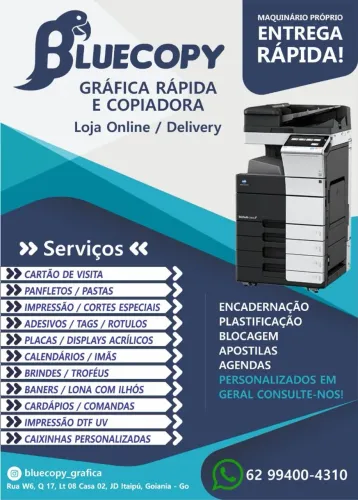 Gráfica rápida, copiadora e Comunicação visual