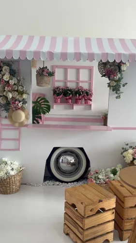 Cenário para Natal, lojas, casas de festas