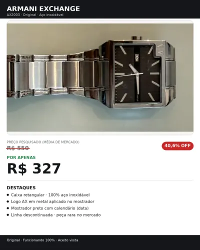 Relógio Armani Exchange AX2003 Original Pouco Uso