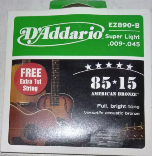 Jogo de Cordas D'Addario Violão Aço Original 