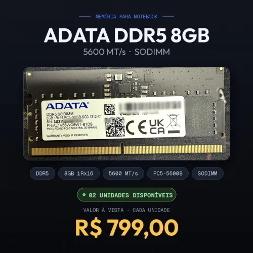 Memória RAM DDR5 -5600