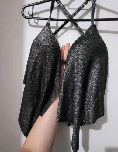 Cropped festa em lurex