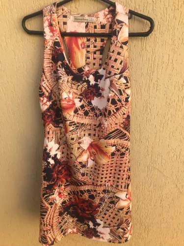 Vestido Estampado Em Tons De Marrom Da Marca Morena Rosa