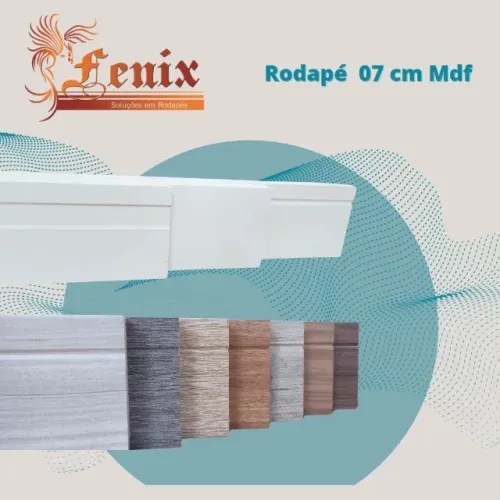 PROMOÇÃO Rodapé 07 cm Premium em MDF - Cor Branca