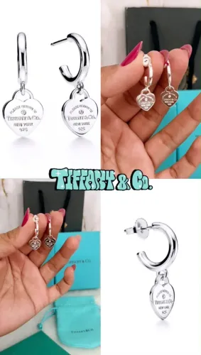 Brinco coração Tiffany - prata 925