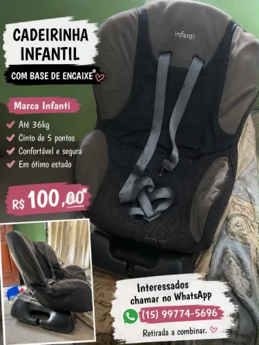 ? CADEIRINHA INFANTIL INFANTI À VENDA! ?