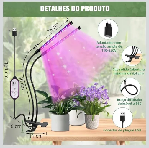 Luzes para cultivos de plantas