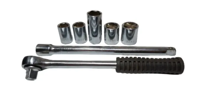 Kit Linha Pesada / Oficina e Borracharia (5 Soquetes) 7 Peças