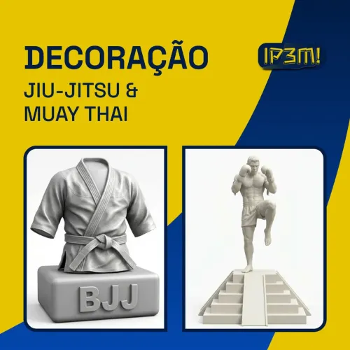 Decoração BJJ Jiu-jitsu Kimono 3D Escultura Resina Alta Qualidade