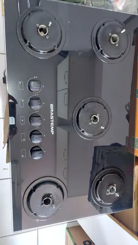 Vende- se cooktop 5 bocas brastemp completo