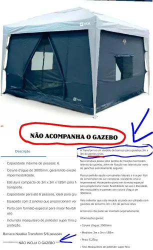 Barraca Náutica NTK Transform (sem gazebo)