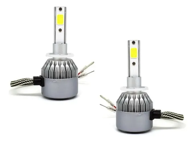 Par Lampada Xenon Com Ventoinha Super LED H27 6000K 12V