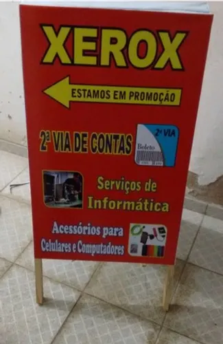 Cavalete de madeira propaganda 50x100