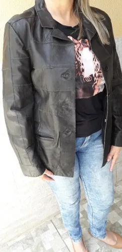 Jaqueta (casaco) couro (100%) Feminina