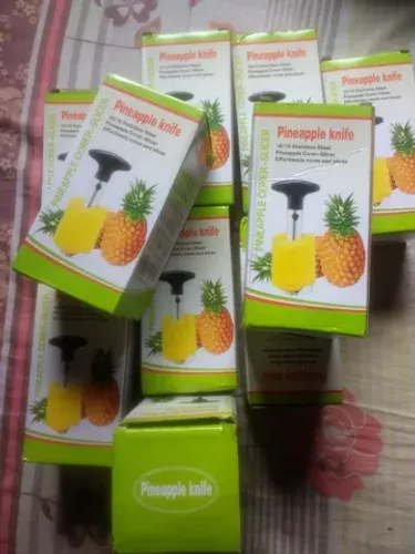 1 Descascadore Fatiadores De Abacaxi Em Aço Inox Espiral 3 Em 1