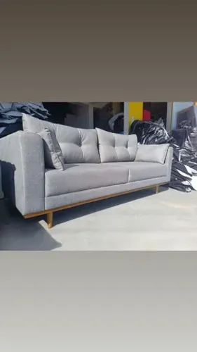 Sofa 5 lugares 2.20 retro em linho 