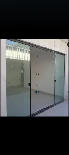 Porta de vidro temperado de correr
