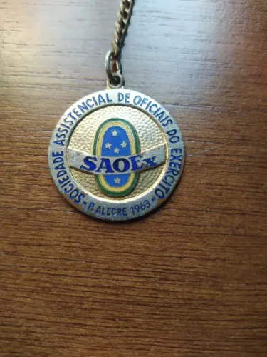 Chaveiro antigo SAOEx - Sociedade Assistencial de Oficiais do Exército - Porto Alegre 1963
