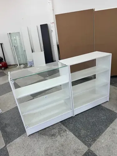 Balcão vitrine e balcão vitrine c/ vidro superior MDF 
