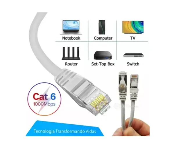  Cabo De Rede Cat6 3 Metros Ethernet Lan Muito Rápido It-Blue LE-312