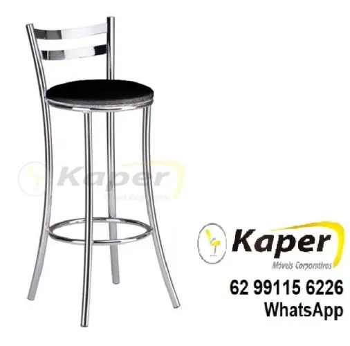Banqueta alta Tradicional cromada ( novo ) Promoção
